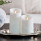 Dazzling White Glitter Flameless Candle Pillars
