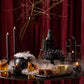 Black Flameless Candle Perching Crow