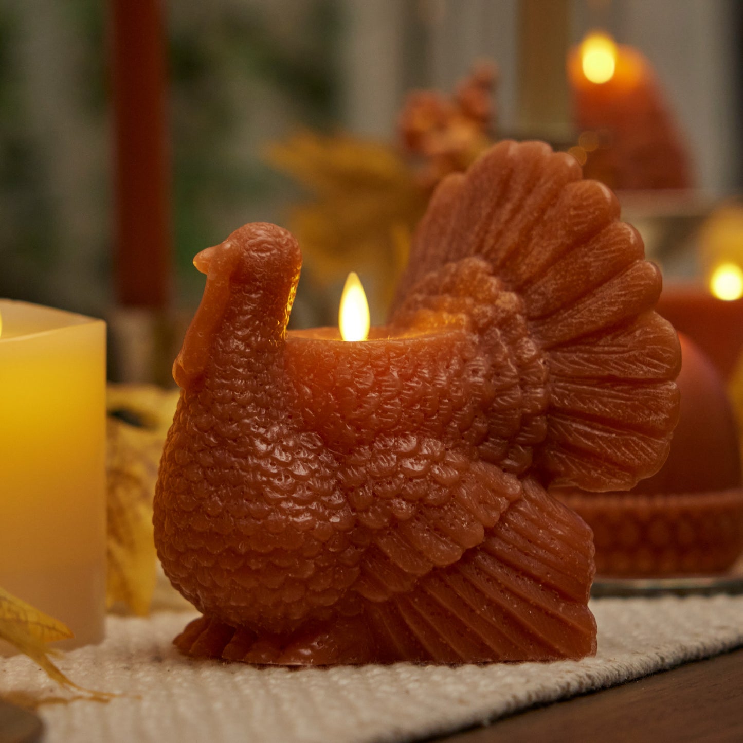 Adobe Flameless Candle Turkey