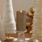 Gold Glitter Flameless Candle Pillar