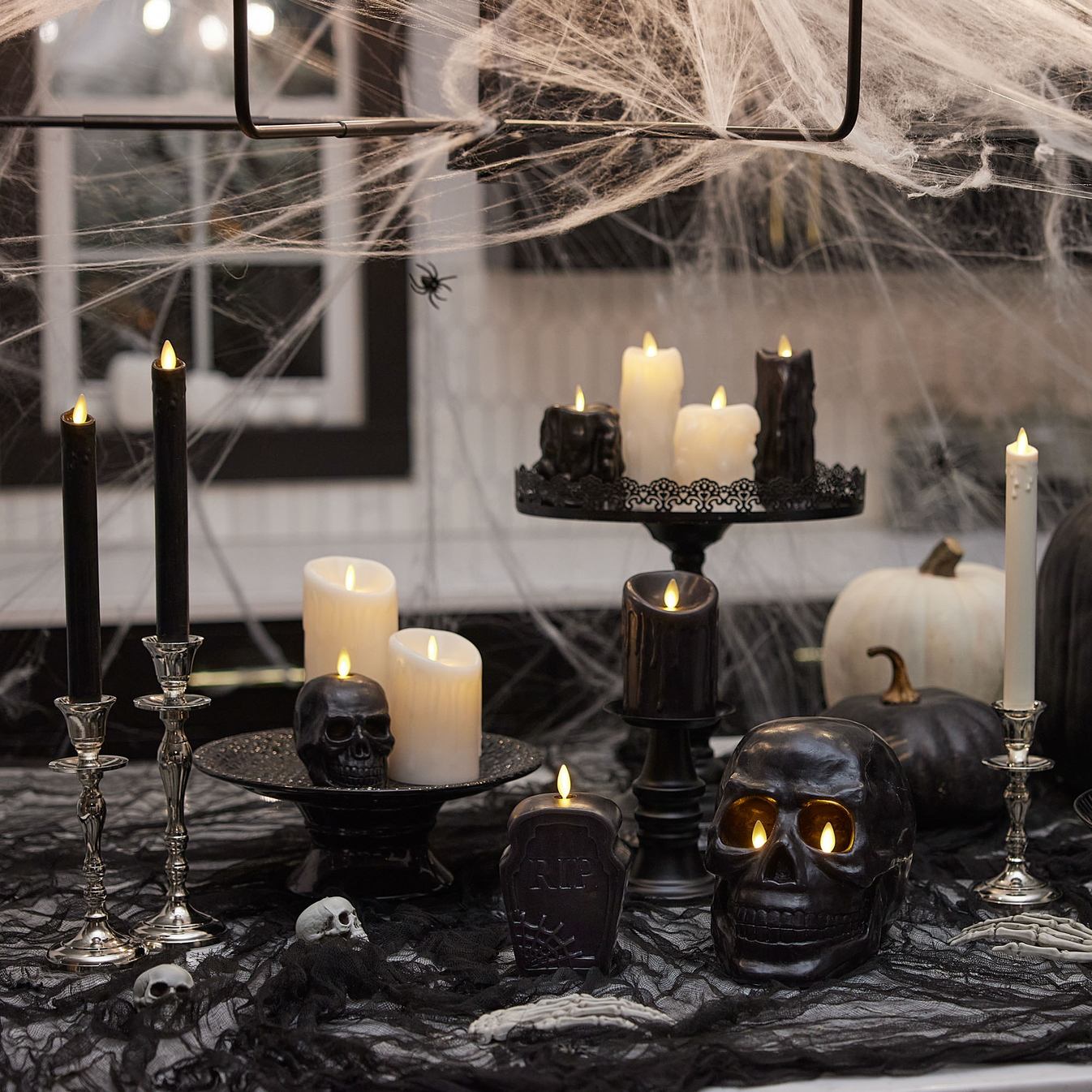 Black Flameless Candle RIP Tombstone – Luminara