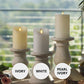 Pearl Ivory Flameless Candle Pillar - Recessed Top