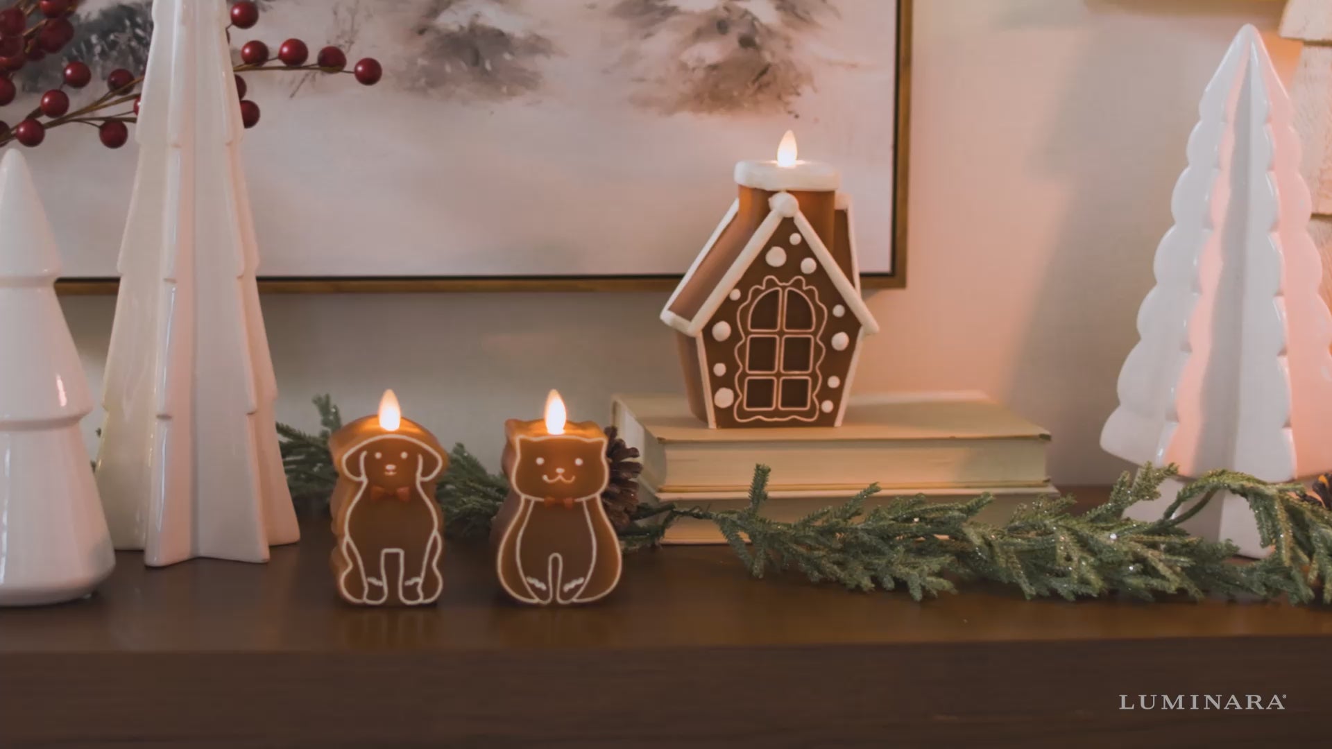 Gingerbread Dog Flameless Candle – Luminara