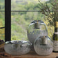 Round Glass Decorative Candle Holder with Outdoor Votive