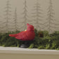Holiday Red Glitter Flameless Candle Cardinal