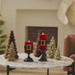 Holiday Red Santa Belt Flameless Candle Pillar