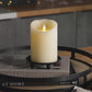 Ivory Flameless Candle Pillar -Scallop Top - 4" Width