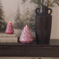 Holiday Red Glitter Swirl Flameless Candle Tree