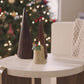 Gilded Gold Glitter Holiday Bell Flameless Candle