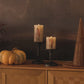 Pearl Ivory Embedded Orange Berries & Twigs Flameless Candle Pillar