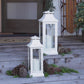 Ivory Heritage Lantern with Outdoor Flameless Candle and Remote