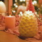 White Swan Flameless Candle Pinecone