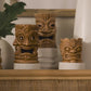Golden Oak Small Tiki Candle Holder