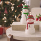 White Glitter Snowmom Flameless Candle