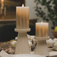 Embedded Wheat Flameless Candle Pillar