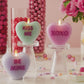 Pastel Orchid Flameless Candle Candy Heart "XOXO"