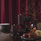 Black Embossed Fretwork Flameless Candle Pillar