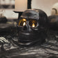 Large Black Flameless Candle Skull