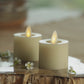 Ivory Flameless Candle Tealights - Recessed Top - Set of 2