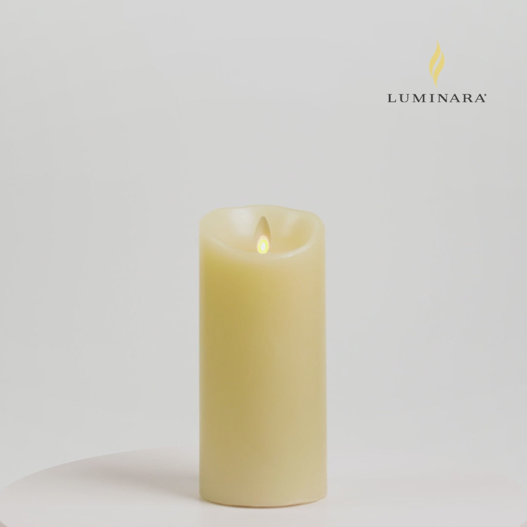 Ivory Vanilla Flameless Candle Pillar – Luminara