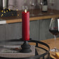 Burgundy Flameless Candle Slim Pillar - Recessed Top