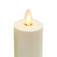 Luminara Real-Flame Effect Votive LED Candle, Flat Edge, Unscented, Ivory (2-Pack) - Flicker and Glow