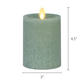 Iceberg Green Flameless Candle Pillar - Recessed Top