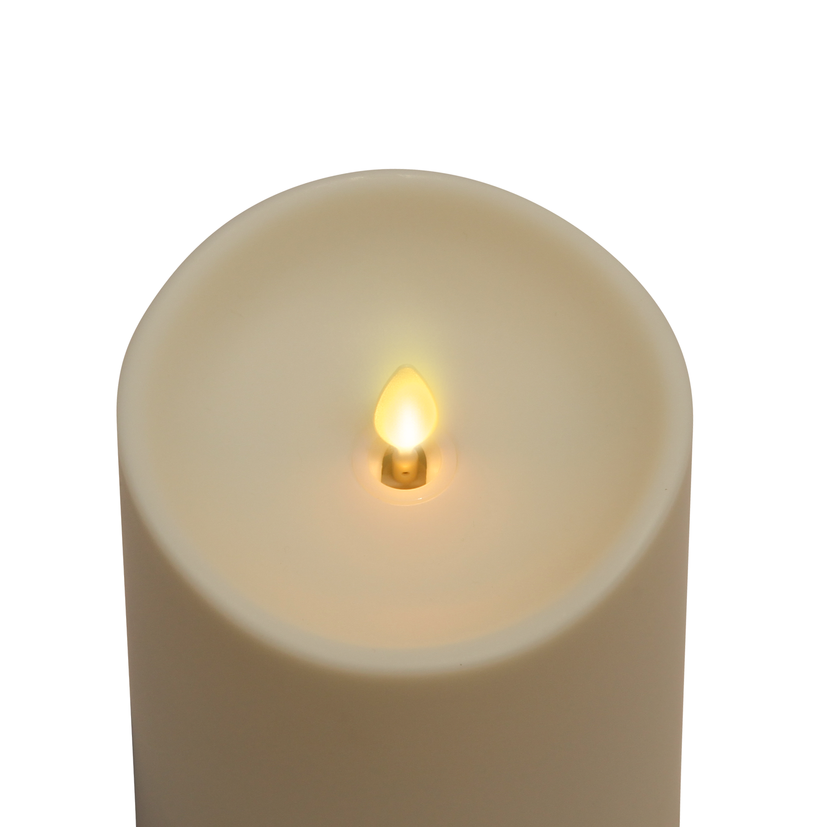 Outdoor Flameless Color Changing Candle Pillar w/ Remote Melted Top