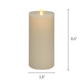 Wick To Flame Pearl Ivory Flameless Candle Pillar - Recessed Top