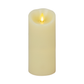 Ivory Flameless Candle Pillar - Scallop Top Vanilla Scented - 3” Width