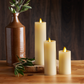 Ivory Flameless Candle Slim Pillar - Recessed Top - 2" Width