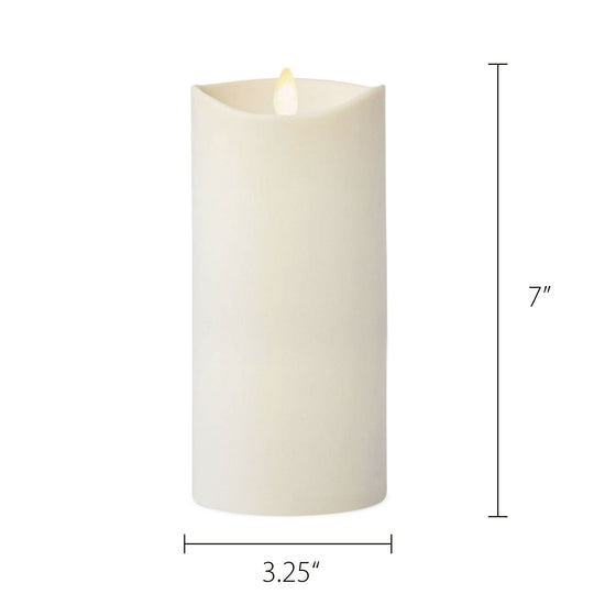 Outdoor Flameless Candle Pearl Ivory Pillar Luminara
