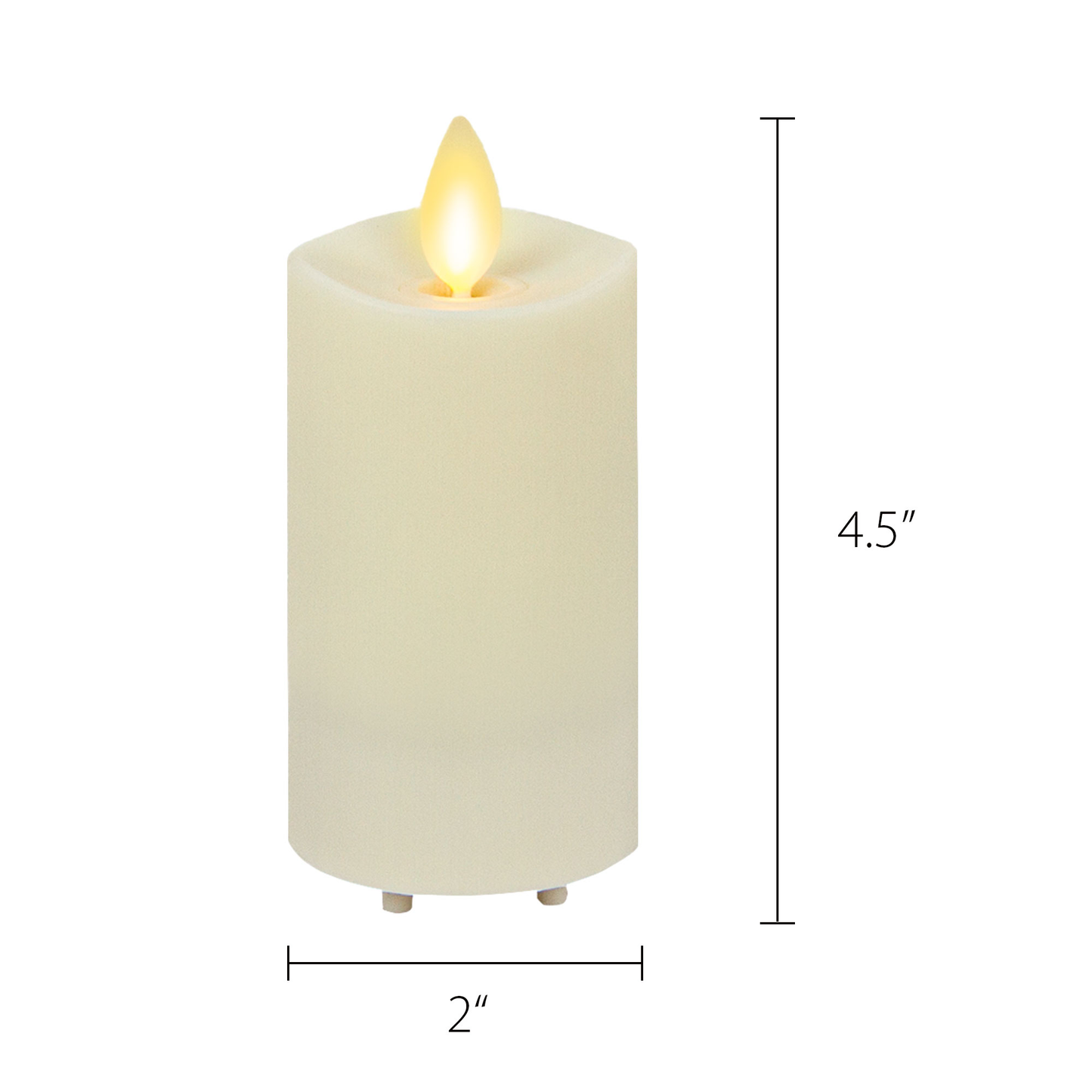 Set of 3 Pearl Ivory Outdoor Flameless Candle Slim Pillars with Remote - Melted Top