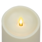 Pearl Ivory Outdoor Flameless Candle Pillar - Melted Top - 3.25" Width