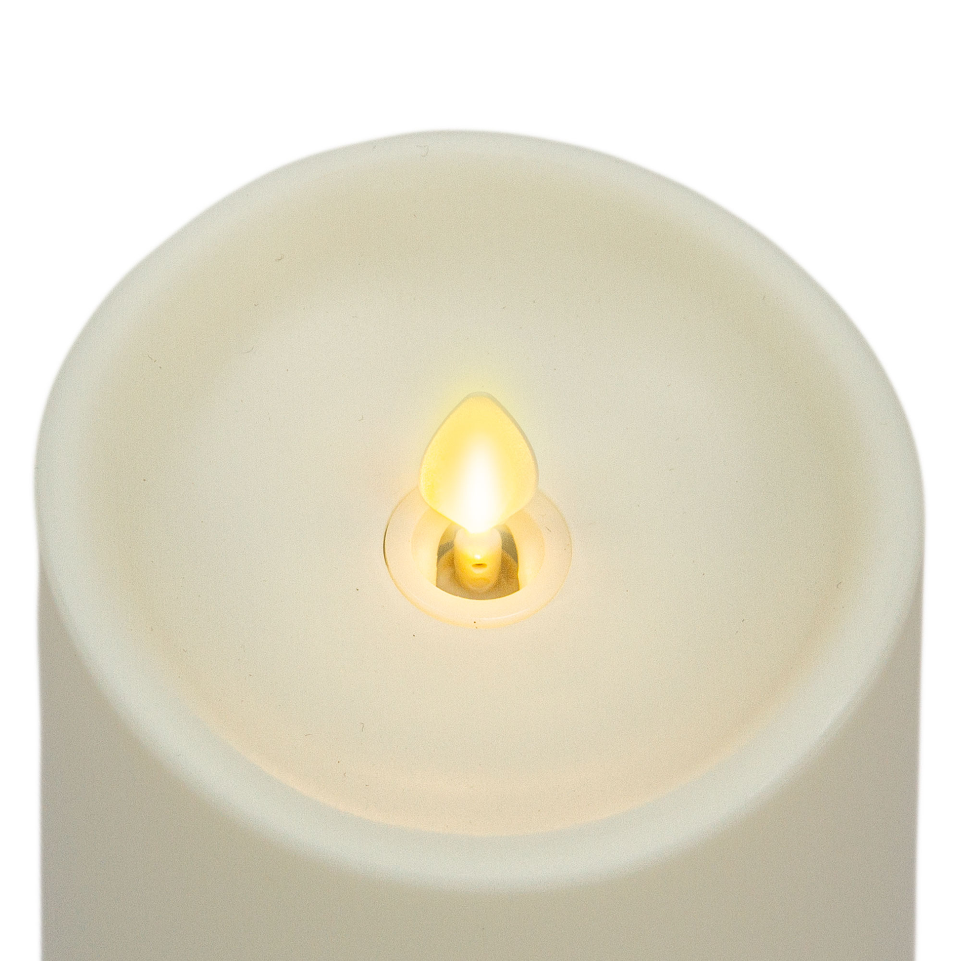  Luminara Classic Flameless LED Candle (3 x 6) Moving Flame  Pillar, Scalloped Edge, Unscented, Timer, Remote Ready (White) : Tools &  Home Improvement