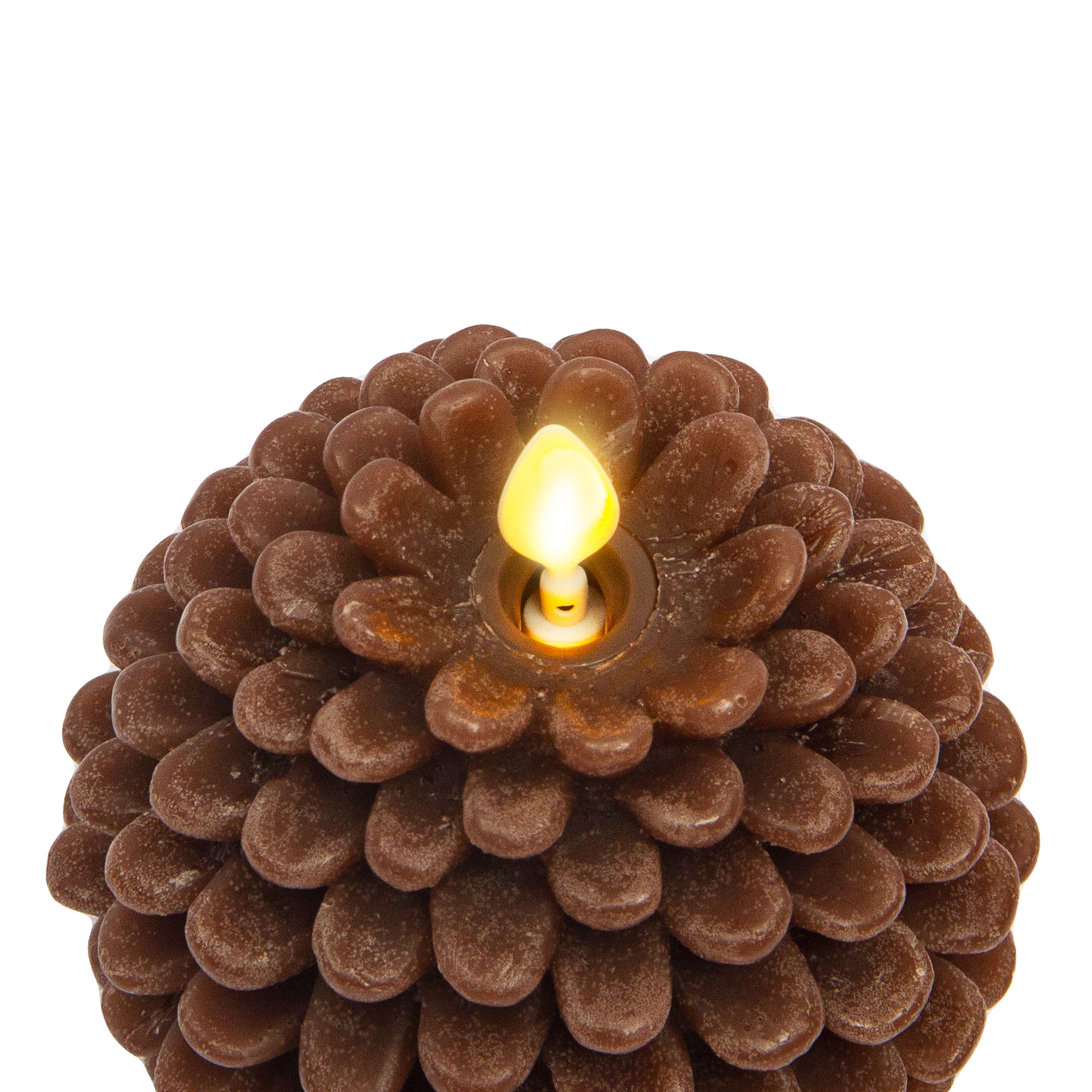 an image of Luminara's pine cone candles