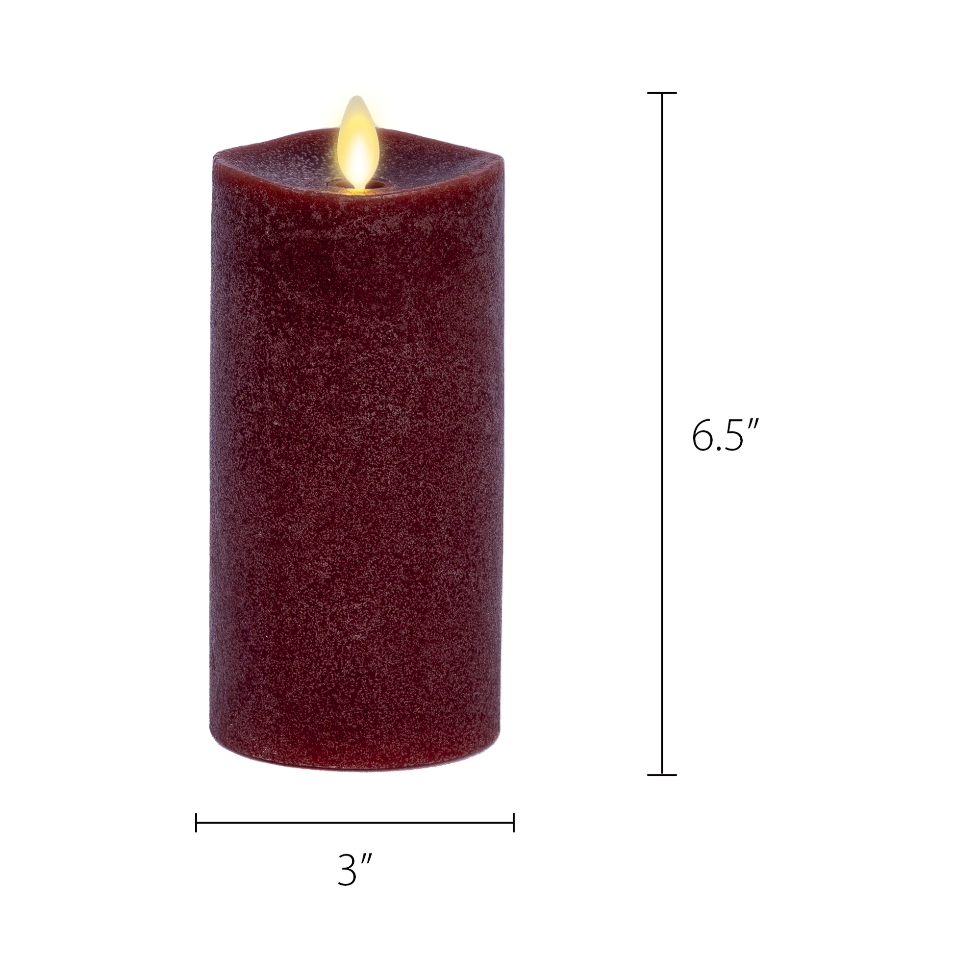 Chalky Raisin Flameless Melted Candle Pillar from Luminara