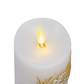 Luminara's Embossed White Pinecone Flameless Candles