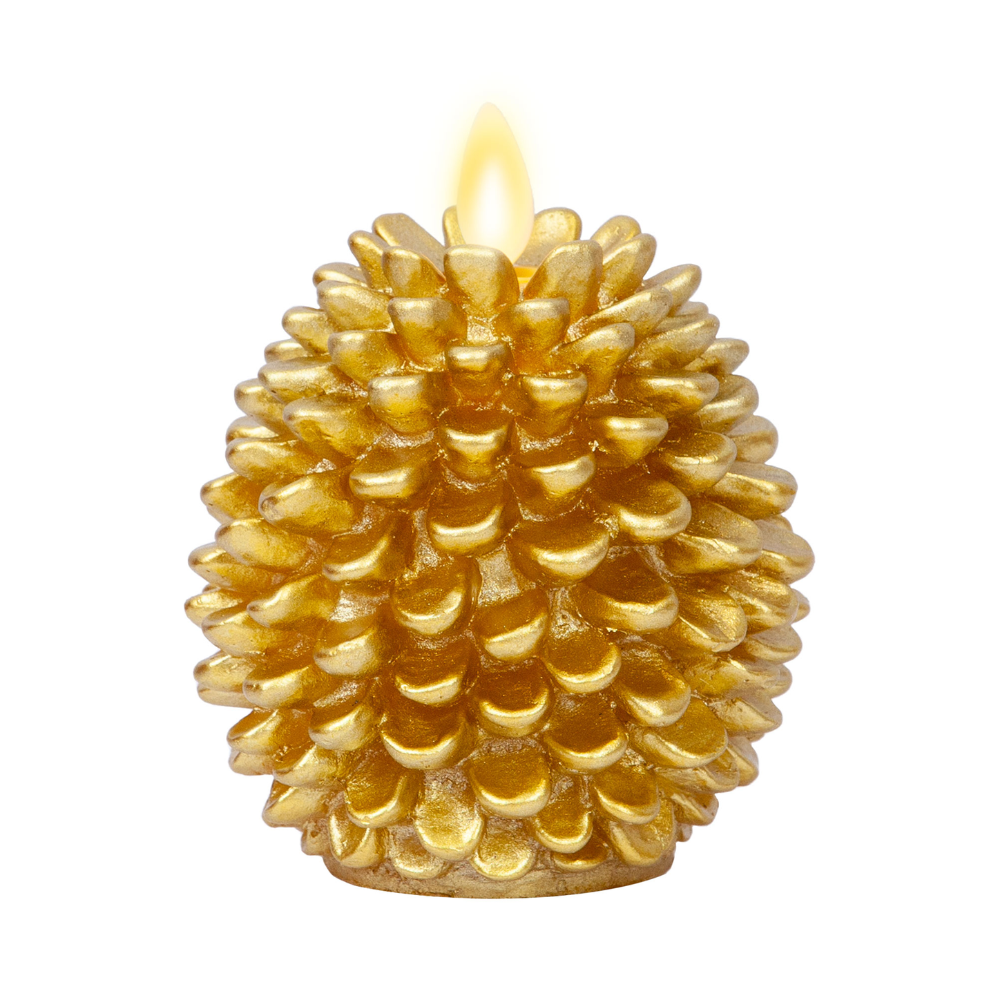 flameless pinecone candle at Luminara