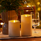 Outdoor Color Changing Flameless Candle Pillar with Remote - Melted Top - 3.75" Width