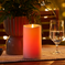 Outdoor Color Changing Flameless Candle Pillar with Remote - Melted Top - 3.75
