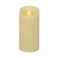 Ivory Flameless Candle Pillar - Scallop Top - 3.5" Width