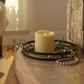 Ivory Flameless Candle Grand Pillar - Melted Top - 6.25" Width