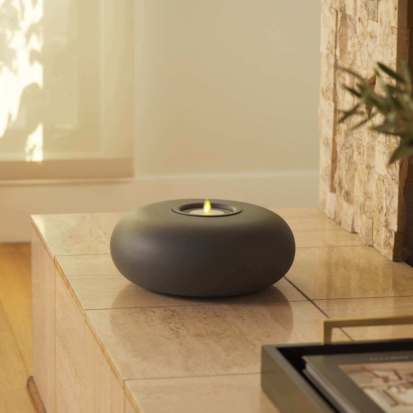 an image of Luminara's concrete candle holder