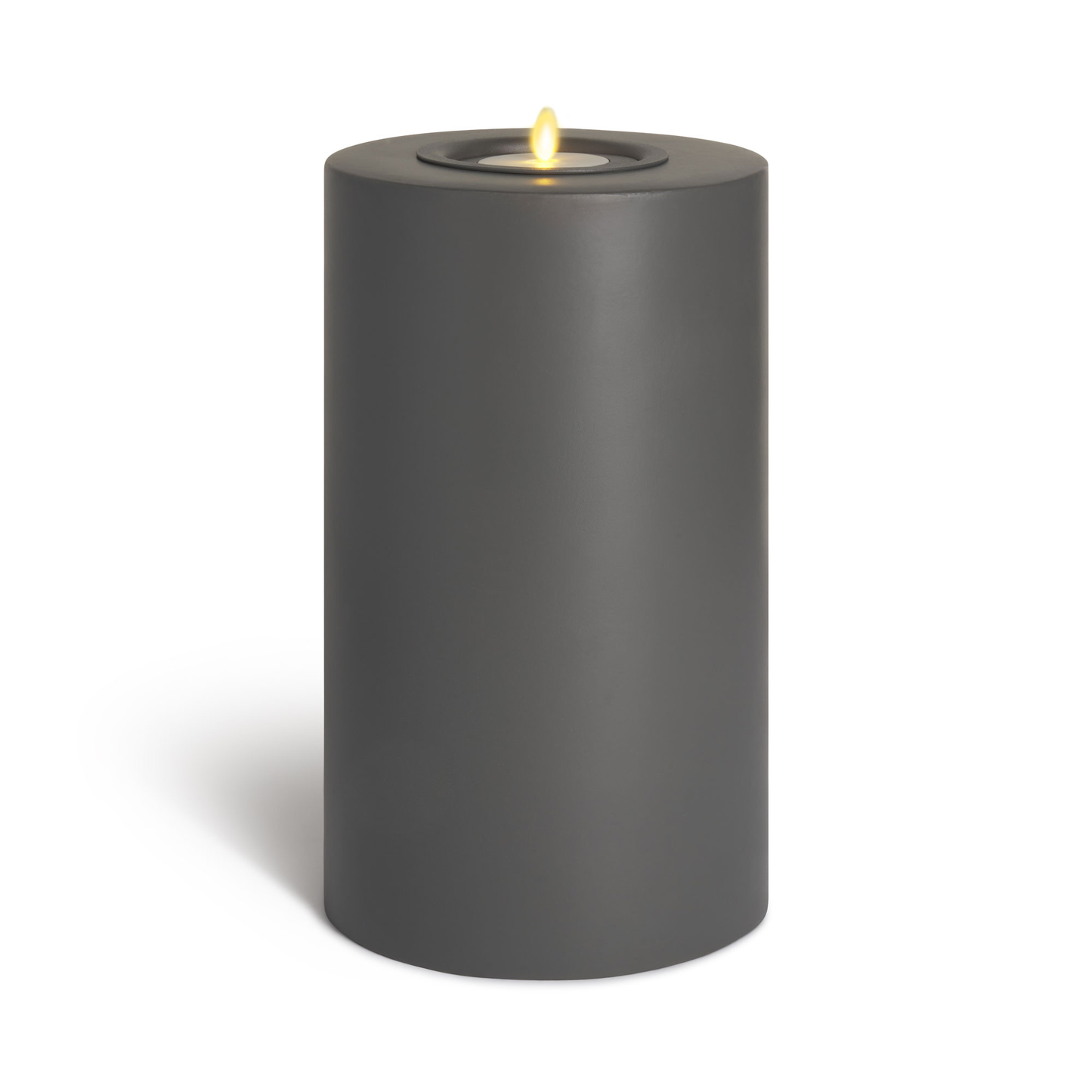 Large Concrete Cylinder Decorative Candle Holder with Outdoor Votive