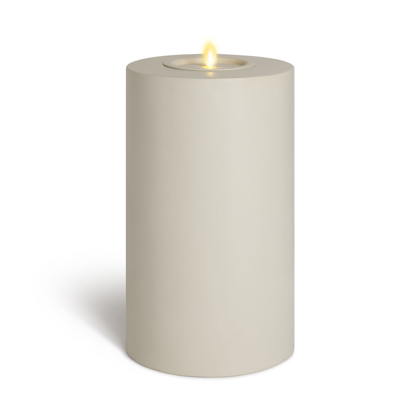 Large Concrete Cylinder Decorative Candle Holder with Outdoor Votive