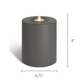 Small Concrete Cylinder Decorative Candle Holder with Outdoor Votive