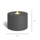 Petite Concrete Cylinder Decorative Candle Holder with Outdoor Votive