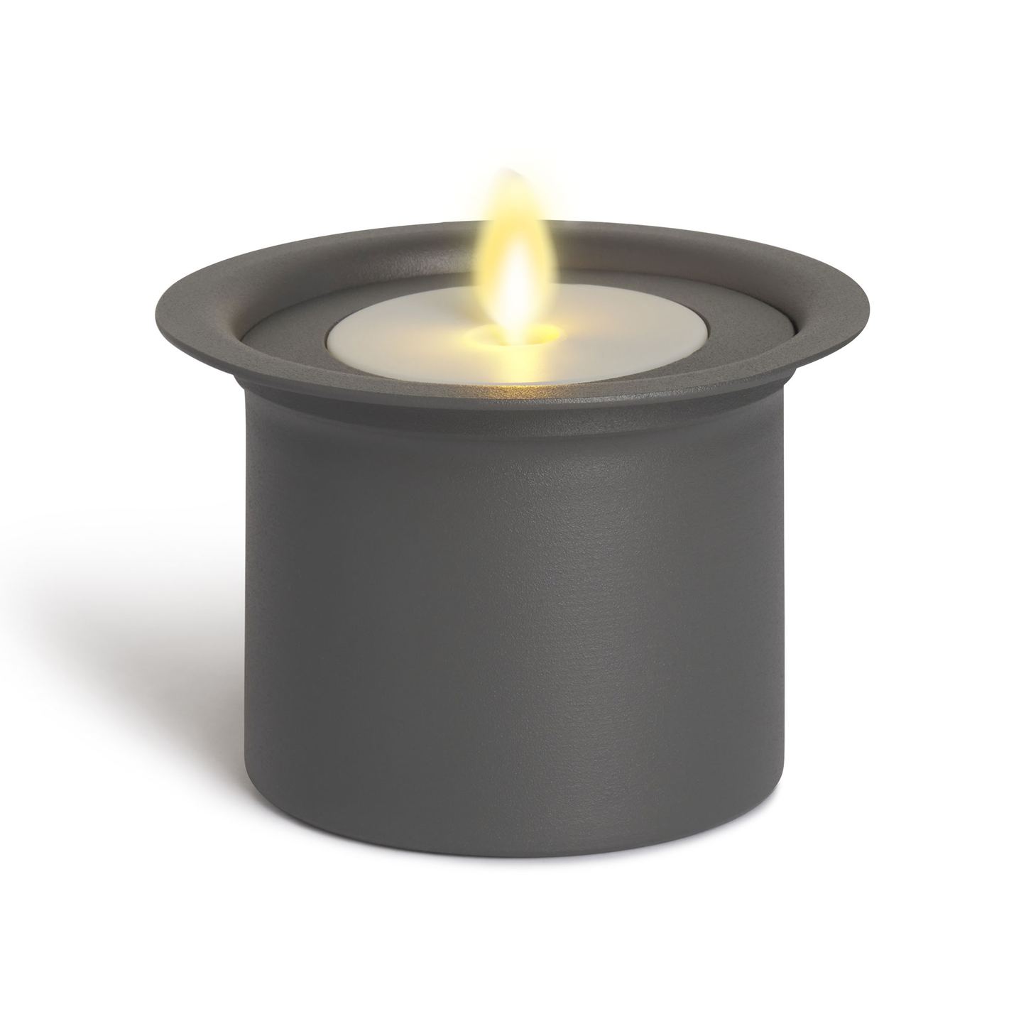 Semi-Round Concrete Decorative Candle Holder with Outdoor Votive