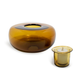 Tubular Glass Decorative Candle Holder with Outdoor Votive
